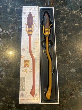 Nimbus 2000 Broom Pen - Brown and Gold Home Art